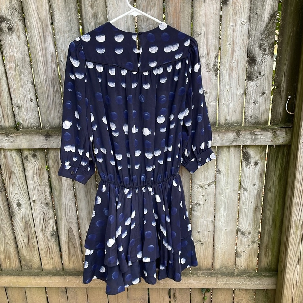 Zadig & Voltaire Rooka Dot Mini Silk Dress washable Marine XS - Picture 7 of 16